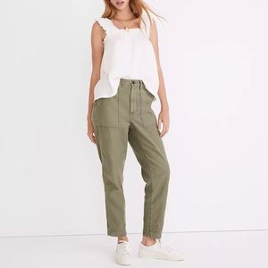 Madewell Green Griff Tapered Fatigue Pants size 23 NWOT